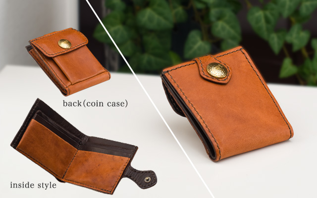 馬革二つ折り財布のデザイン